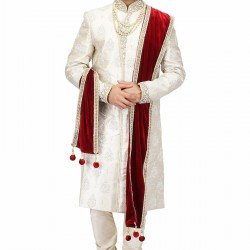 Off white Pearl Sherwani